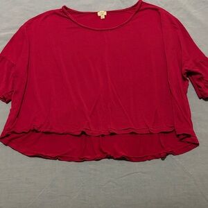 Wilfred Raspberry Red Loose Crop Top